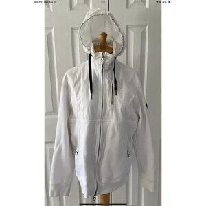 Polo Ralph Lauren Jacket Mens L White Nautical Anchor Full Zip Vintage